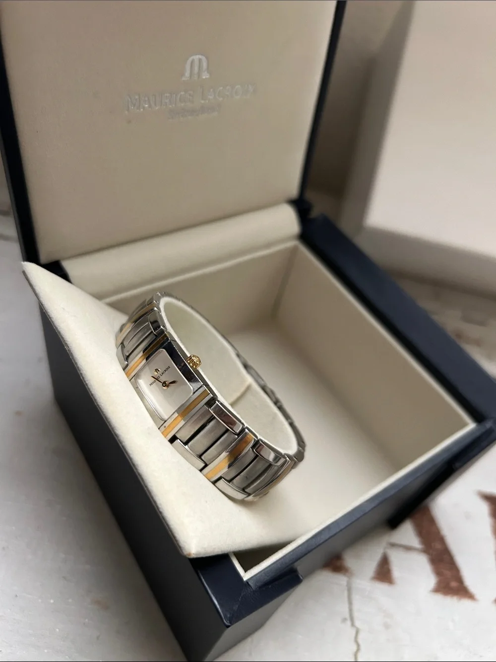 Maurice Lacroix Two-Tone Bracelet Watch in Silver & Gold made in Switzerland